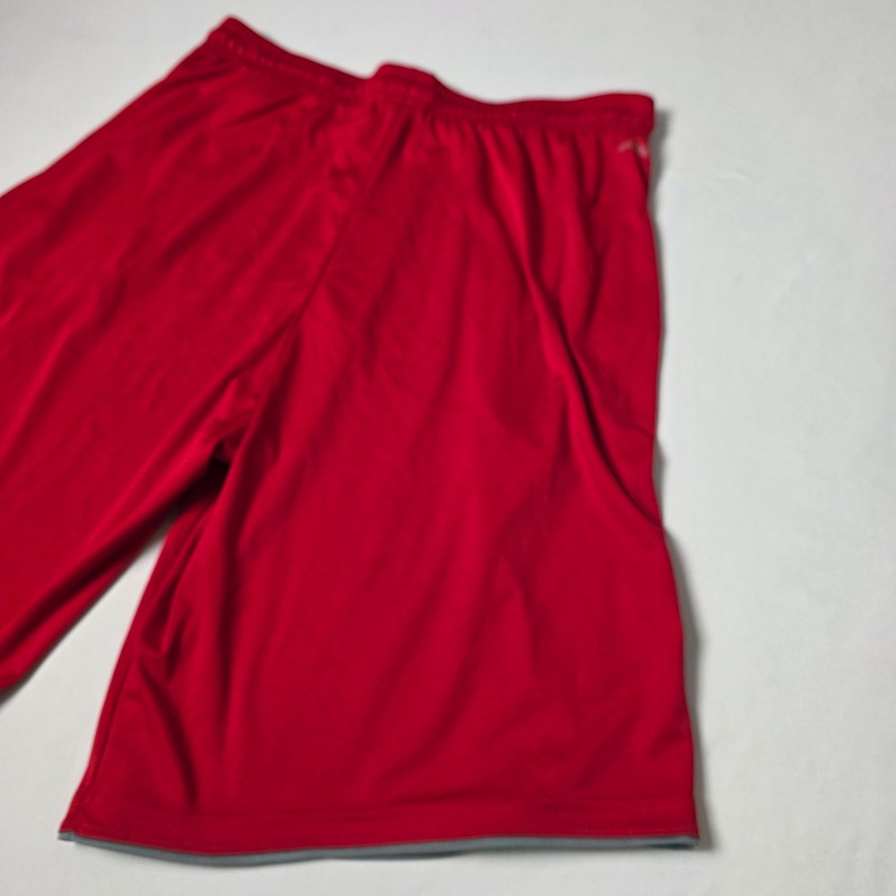 Adidas Basketball Shorts Mens Large Red Climalite Athletic Gym Training Piping - Picture 10 of 12